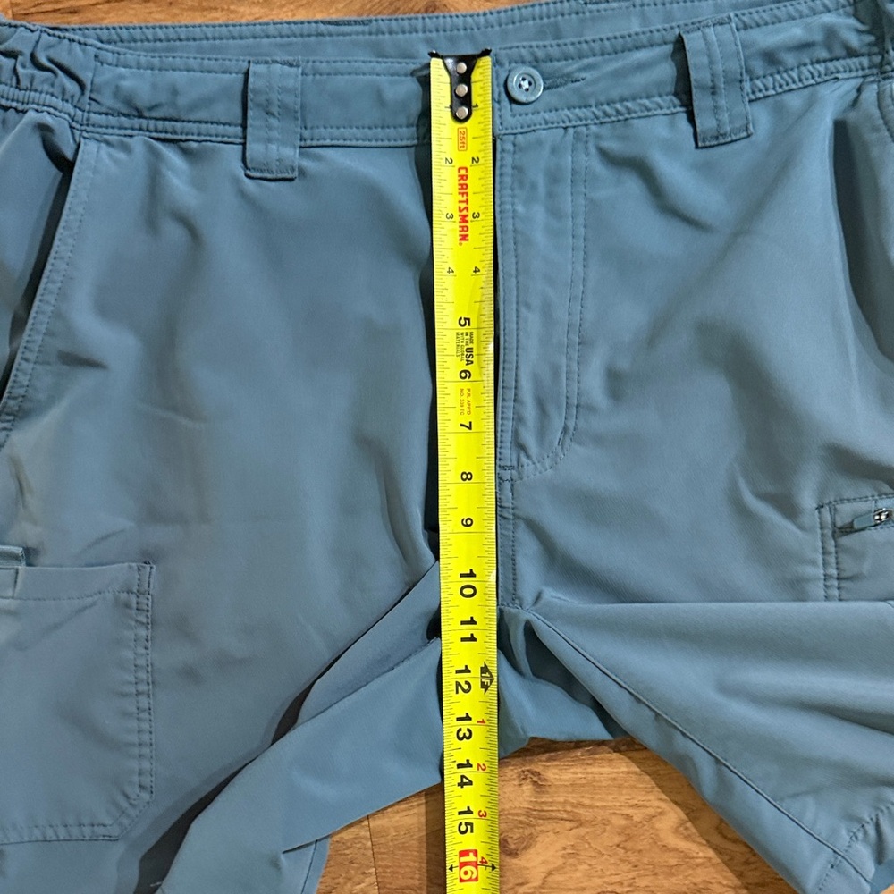 GILLZ Men Large Teal Blue Fishing 5 Pocket Zip Fly Casual Shorts - Picture 14 of 16